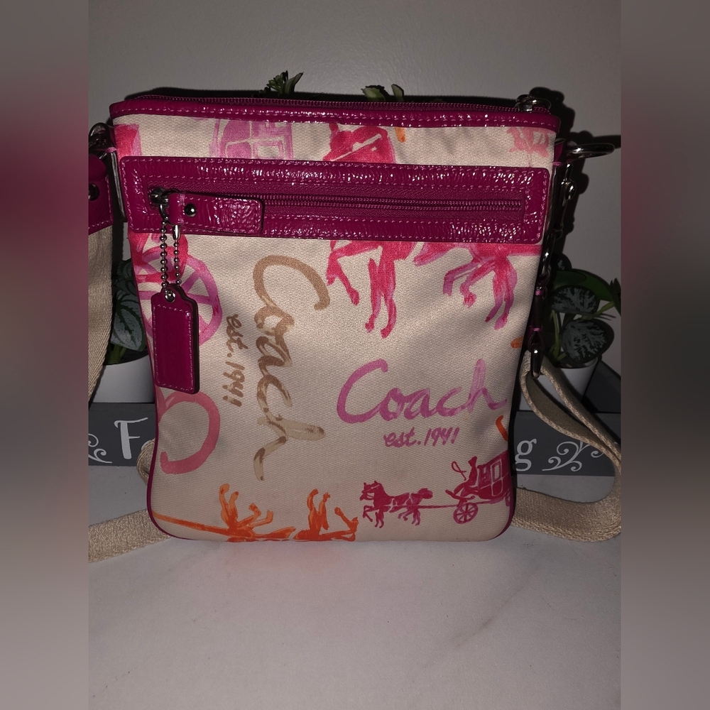 Coach Pink and Cream Crossbody Bag